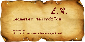 Leimeter Manfréda névjegykártya